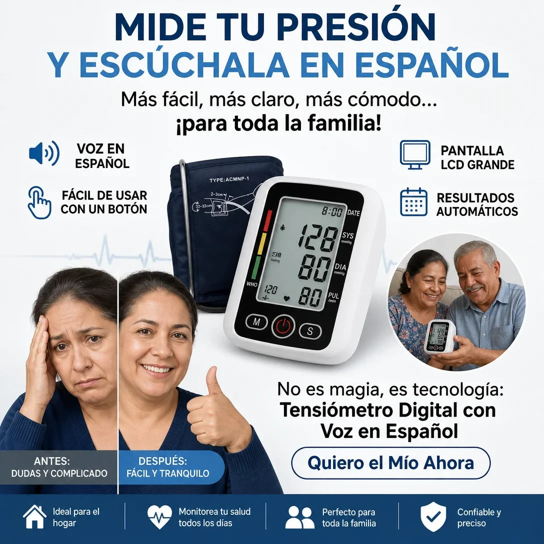 TENSIOMETRO DIGITAL PROFESIONAL . VOZ INCLUIDA