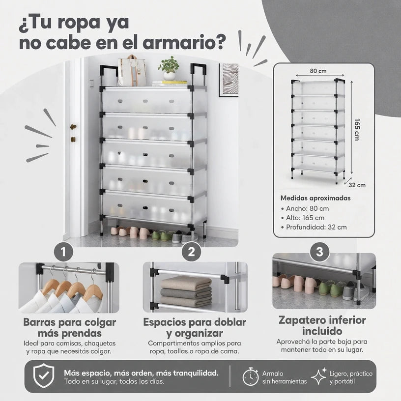 Zapatero Organizador de 6 Niveles Original – Más Espacio y Orden en tu Hogar