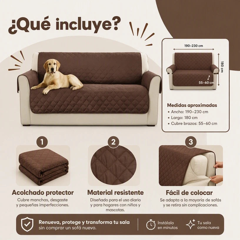 PROTECTOR DE SOFÁ ORIGINAL – ¡RENUEVA Y PROTEGE TU SALA!