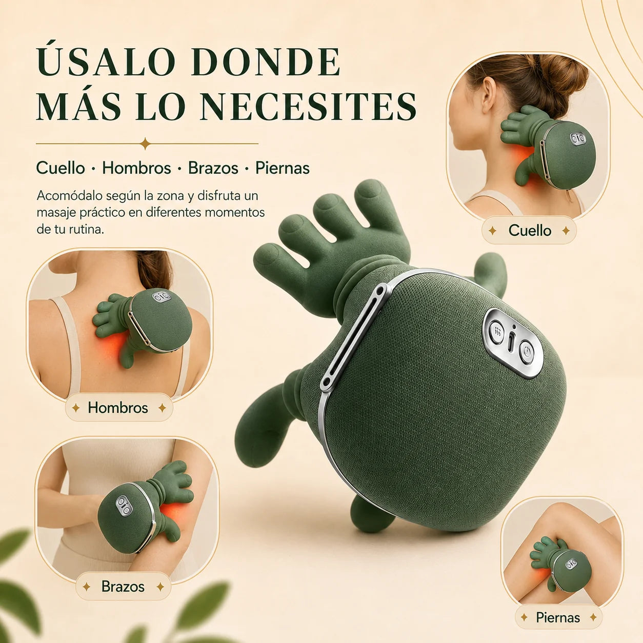 MASAJEADOR PORTATIL DE CUELLO Y ESPALDA ORIGINAL✅. ALIVIO REAL