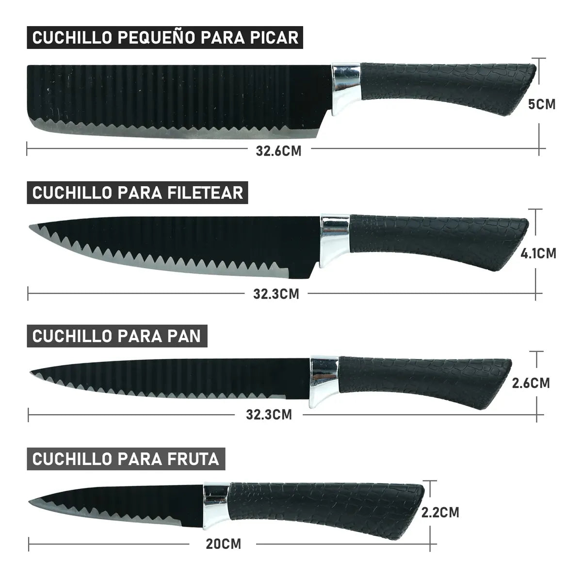 SET Profesional de Cuchillos Originales de Estados Unidos-Corta como todo un profesional