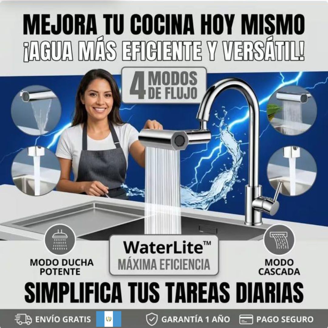 GRIFO MULTIFUNCIONAL 4 EN 1. FILTRO INCLUIDO GRATIS✅