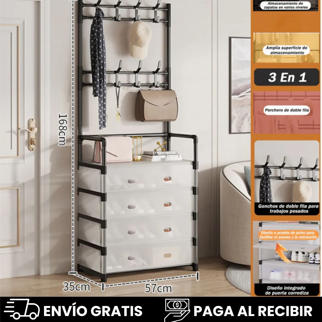 ORGANIZADOR MULTIUSOS 4 CAJONES ORIGINAL+ PERCHERO