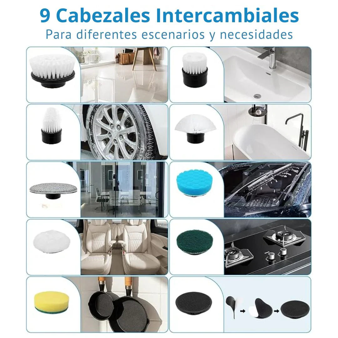 CEPILLO DE LIMPIEZA PROFESIONAL+7 ACCESORIOS GRATIS