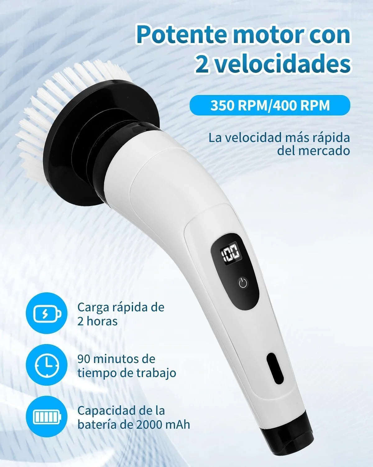 CEPILLO DE LIMPIEZA PROFESIONAL+7 ACCESORIOS GRATIS