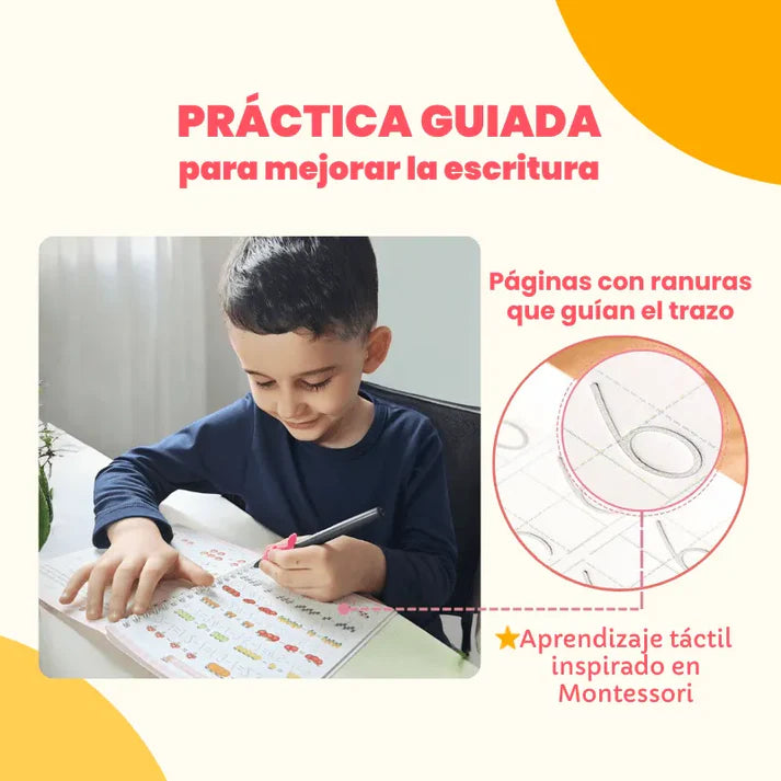 KIT DE 4 CUADERNOS REUTILIZABLES+REPUESTOS DE TINTA GRATIS