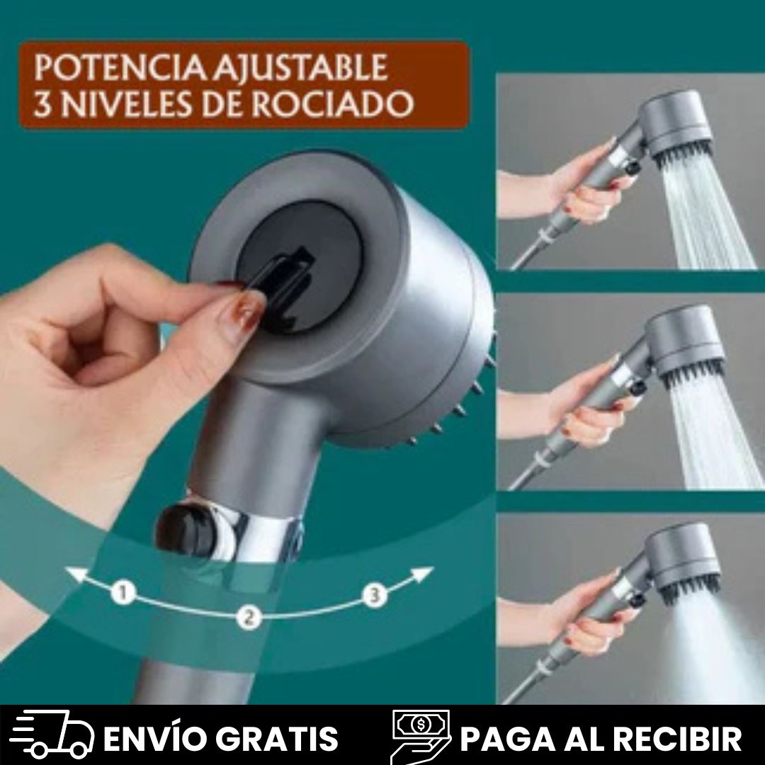 CABEZAL DE DUCHA PREMIUM. AHORRA AGUA. MANGUERA Y FILTRO GRATIS