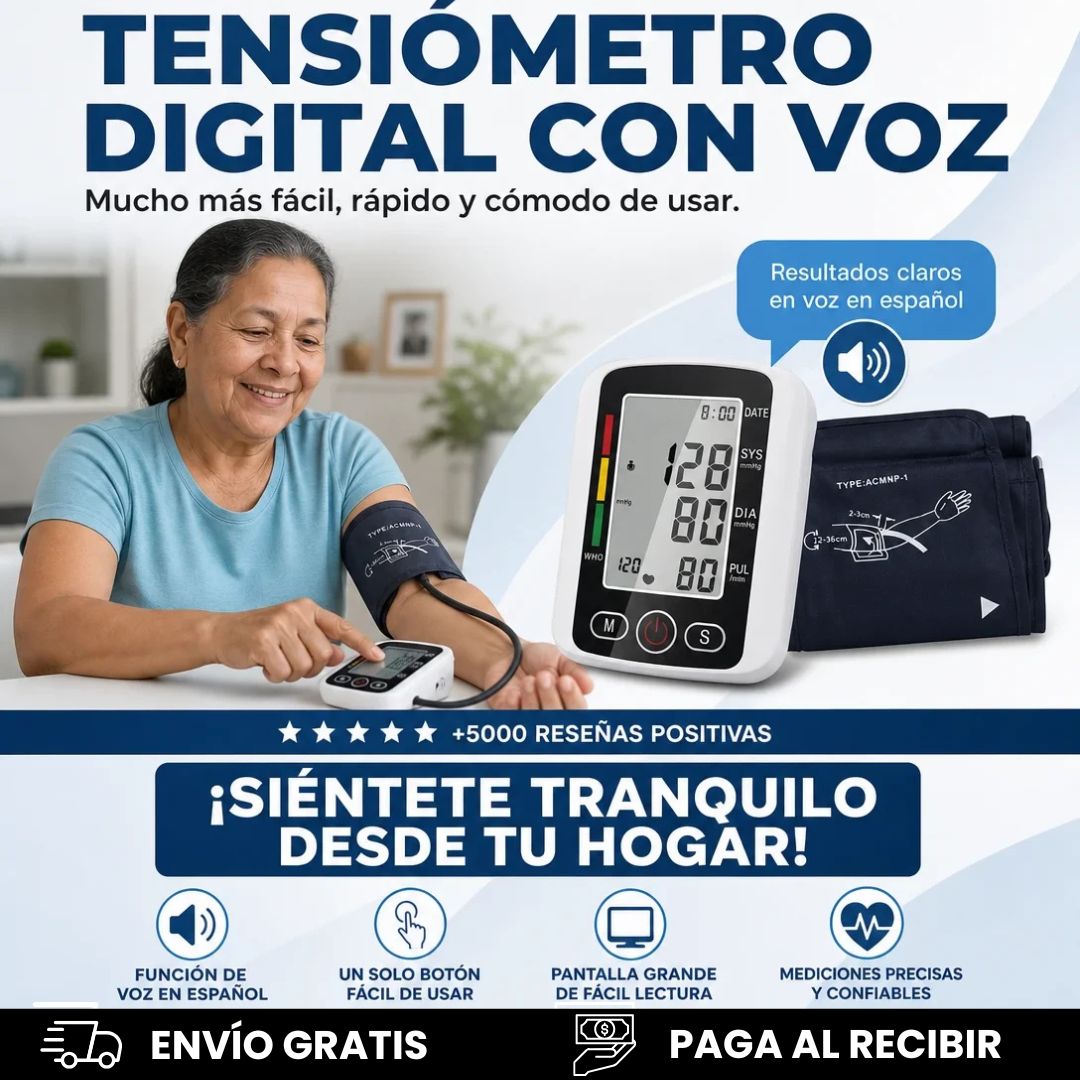 TENSIOMETRO DIGITAL PROFESIONAL . VOZ INCLUIDA