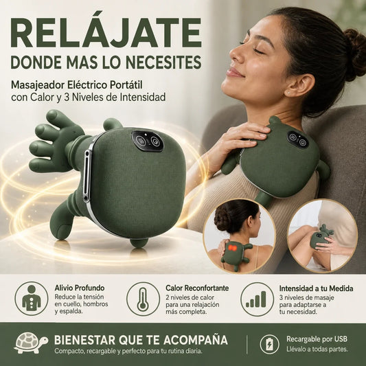 MASAJEADOR PORTATIL DE CUELLO Y ESPALDA ORIGINAL✅. ALIVIO REAL