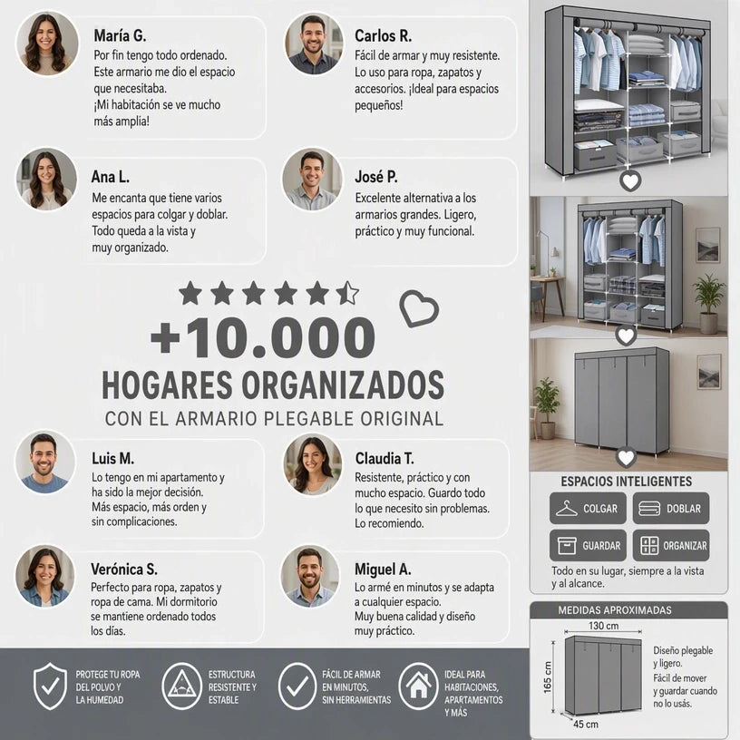 Armario Plegable Original – Organiza tu Ropa y Aprovecha Mejor tu Espacio