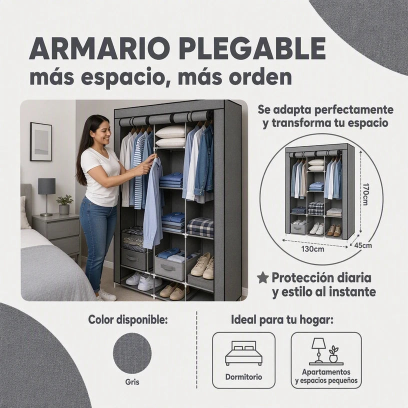 Armario Plegable Original – Organiza tu Ropa y Aprovecha Mejor tu Espacio
