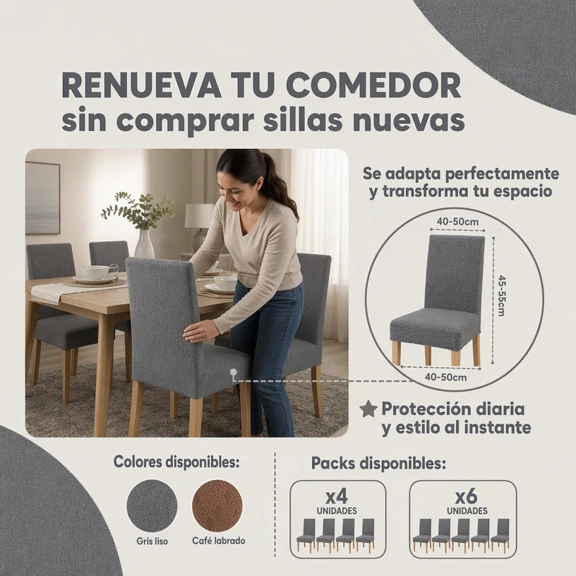 🔥 FORROS DE SILLA ORIGINAL – ¡RENUEVA TU COMEDOR EN MINUTOS!