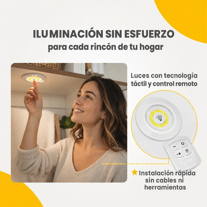 SET DE LUCES LED ORIGINAL, PAGA 4 LLEVA 6 – ¡ILUMINA CUALQUIER RINCÓN SIN CABLES!