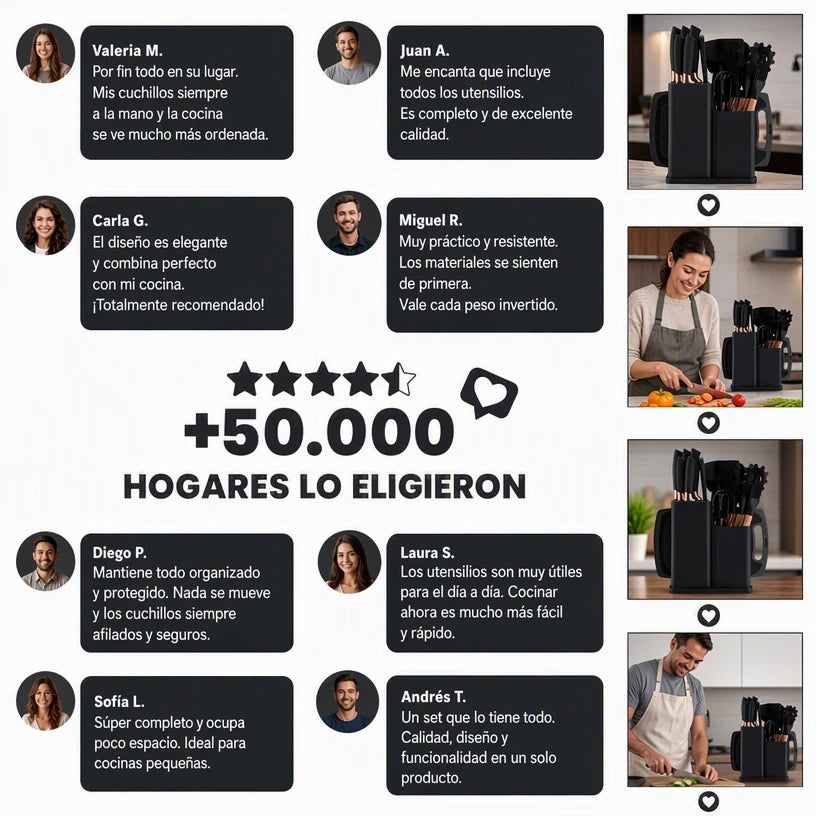🔥 SET DE UTENSILIOS DE COCINA X19 ORIGINAL – ¡TODO EN UN SOLO SET!