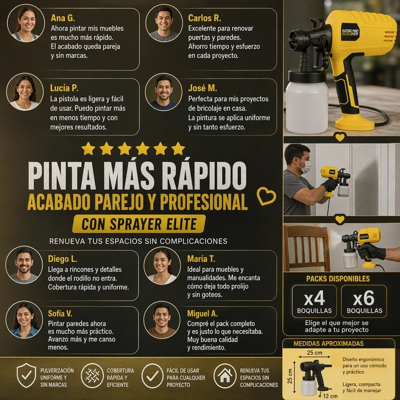 Pistola Pulverizadora de Pintura Original – Pinta Fácil y Uniforme